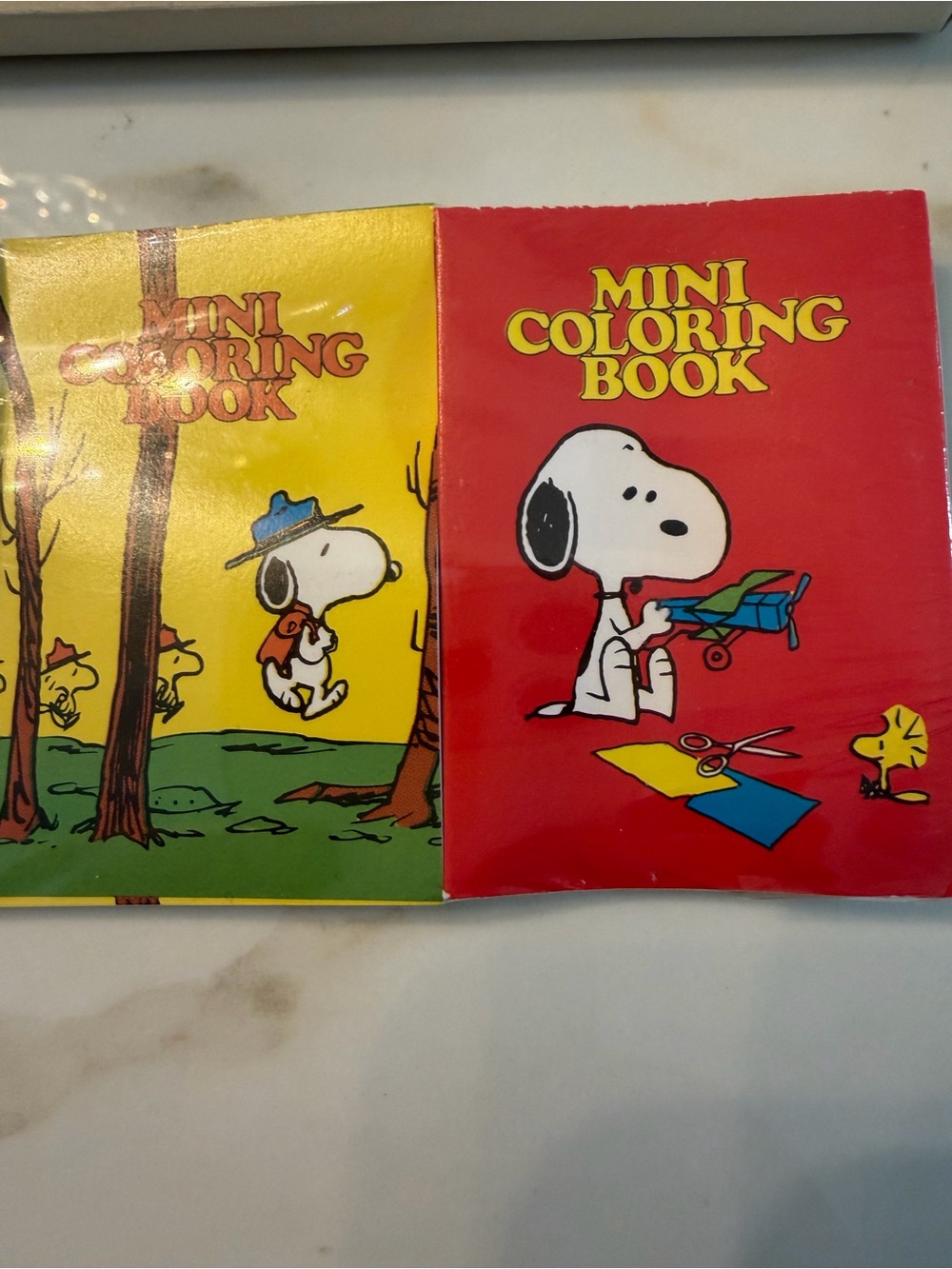 Peanuts Snoopy Mini Coloring Books Yellow Blue Red - Picture 6 of 6